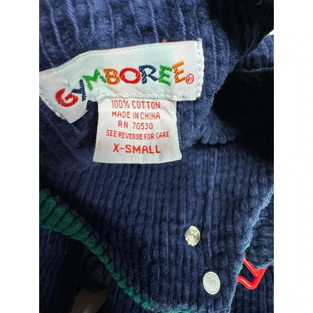 Vtg 90s Gymboree Rainbow Label Blue Lion Overalls Size Small Colorblock XS